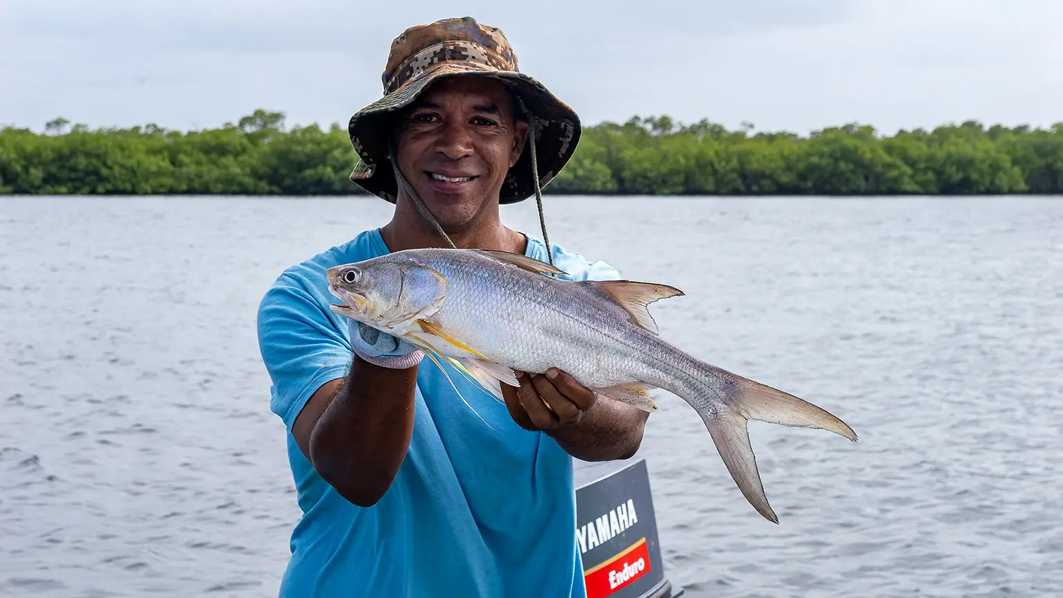 Capitaine pêché dans la mangrove des îles Karone, Casamance